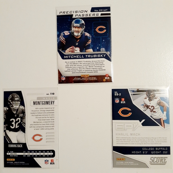 Chicago Bears 9 Card Lot - FTBL [6_1] - Picture 4 of 8